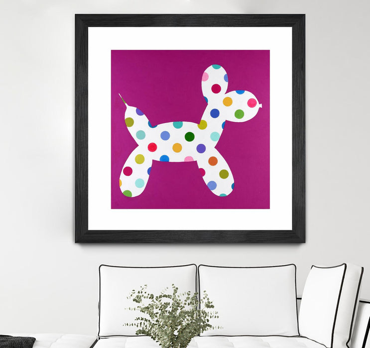 Œuvre d’art murale encadrée noire et mate « Dottie » 30 x 30