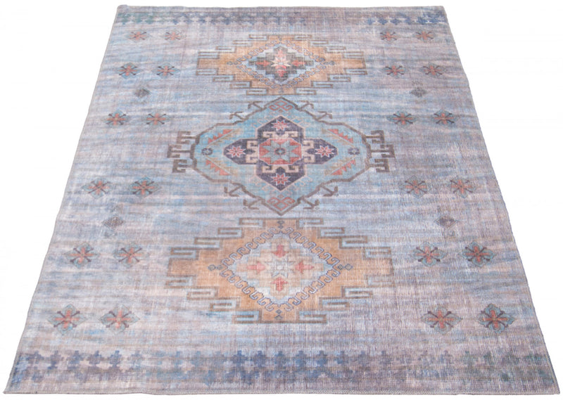 Carpette Kashkuli bleue 5 pi 3 po x 8 pi 0 po