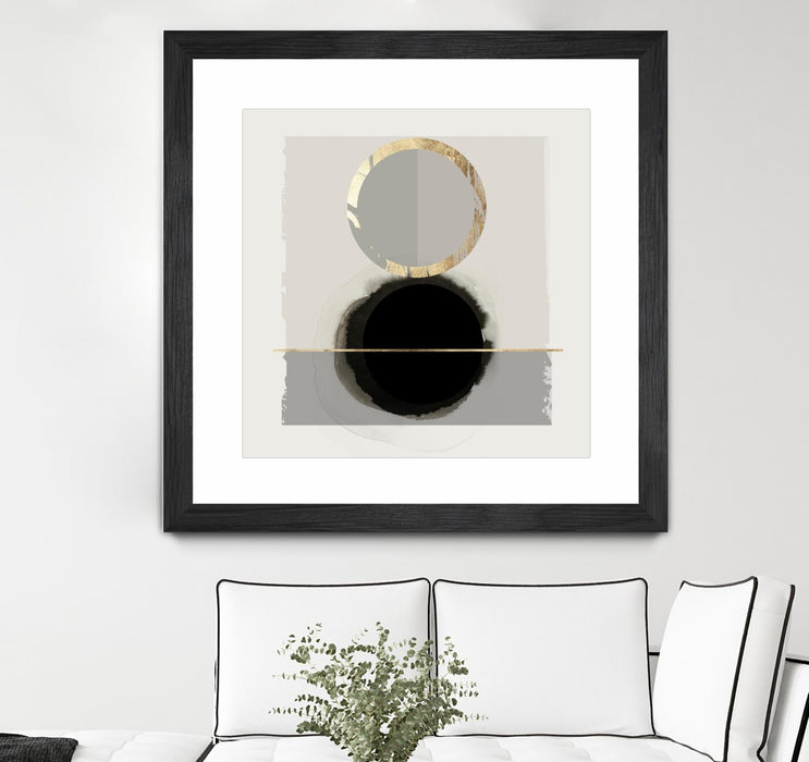Œuvre d’art murale encadrée noire et mate « Dream Life Inspired I » 30 x 30