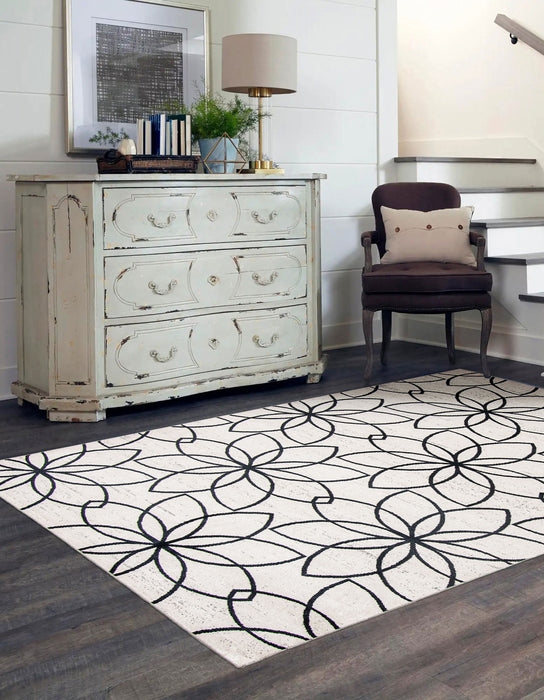 Carpette Terali ivoire lavable à la machine - 6 pi 0 po x 9 pi 0 po
