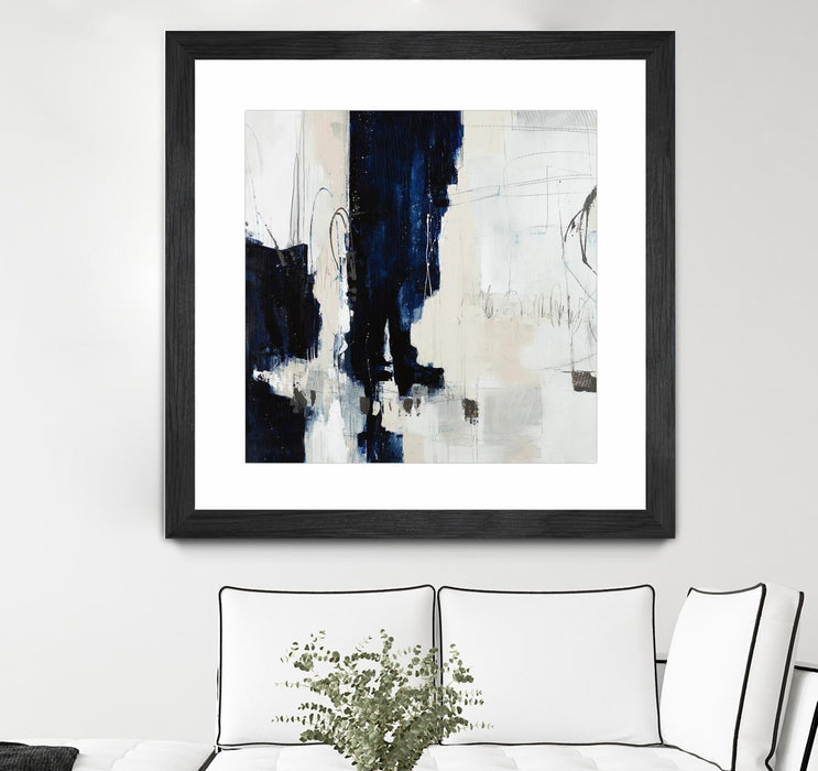 Œuvre d'art murale sur toile encadrée noire « Underground Mechanics » 36 x 36