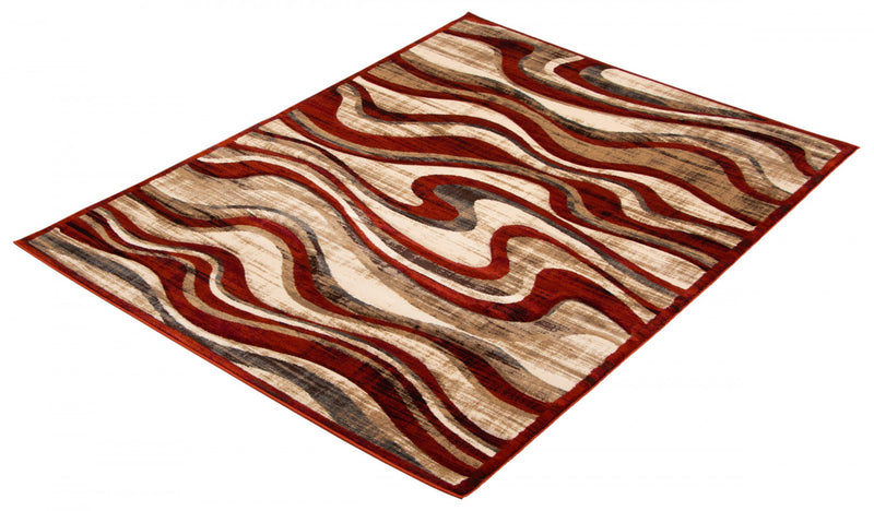 Carpette Allonah rouge - 6 pi 7 po x 9 pi 6 po