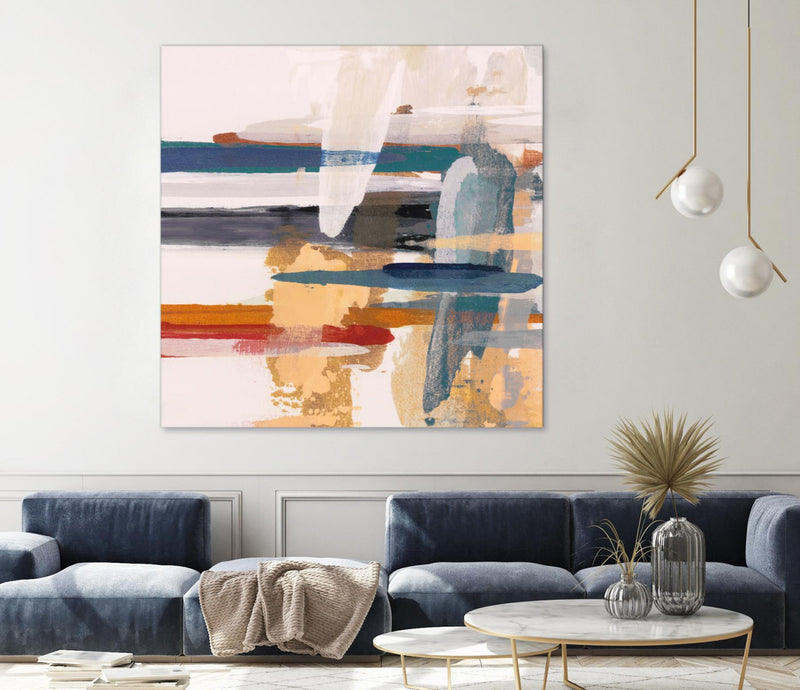 Œuvre d’art murale Giant Art « Horizon V4 » 54 x 54