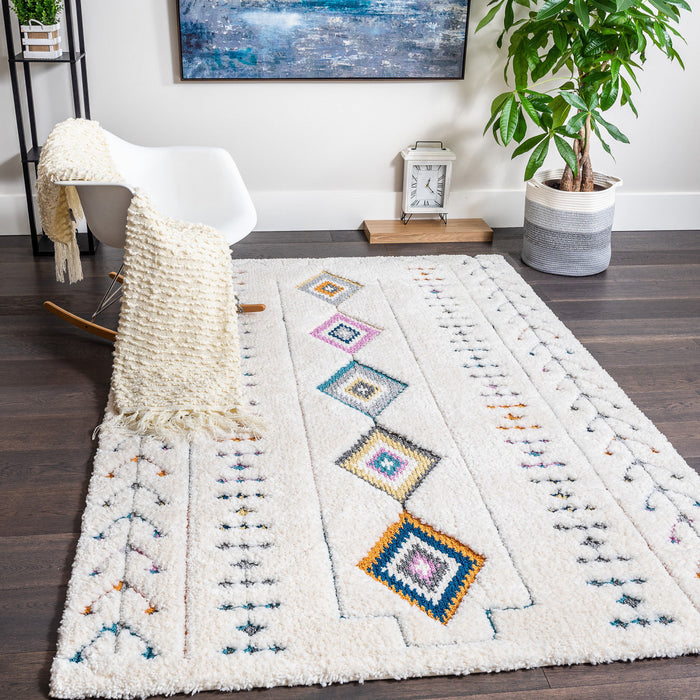Carpette Lola à motifs de diamants 5 x 8