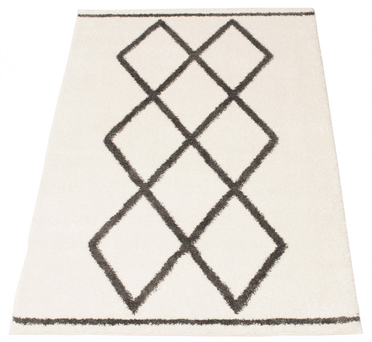Carpette à poil long Sophia ivoire 3 pi 11 po x 6 pi 0 po