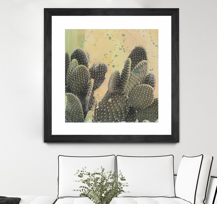 Œuvre d’art murale encadrée noire et mate « Desert Dreams Ii » 36 x 36