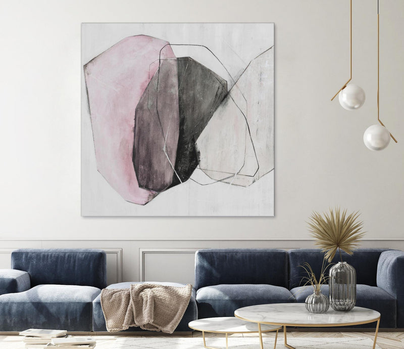 Œuvre d’art murale Giant Art « Tickled With Pink » 72 x 72