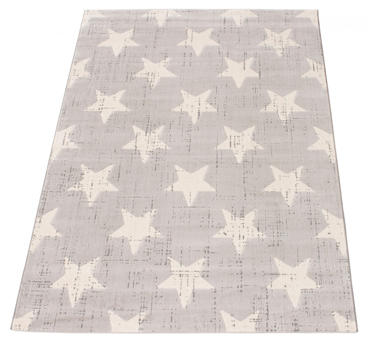 Carpette Ira gris clair 4 pi 7 po x 6 pi 7 po