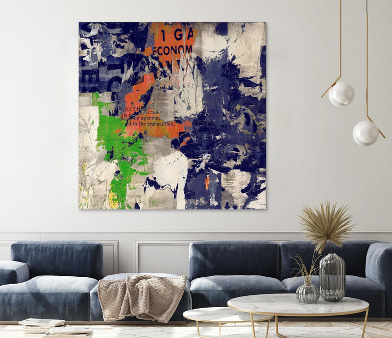 Œuvre d’art murale Giant Art « Economic Shift I » 54 x 54