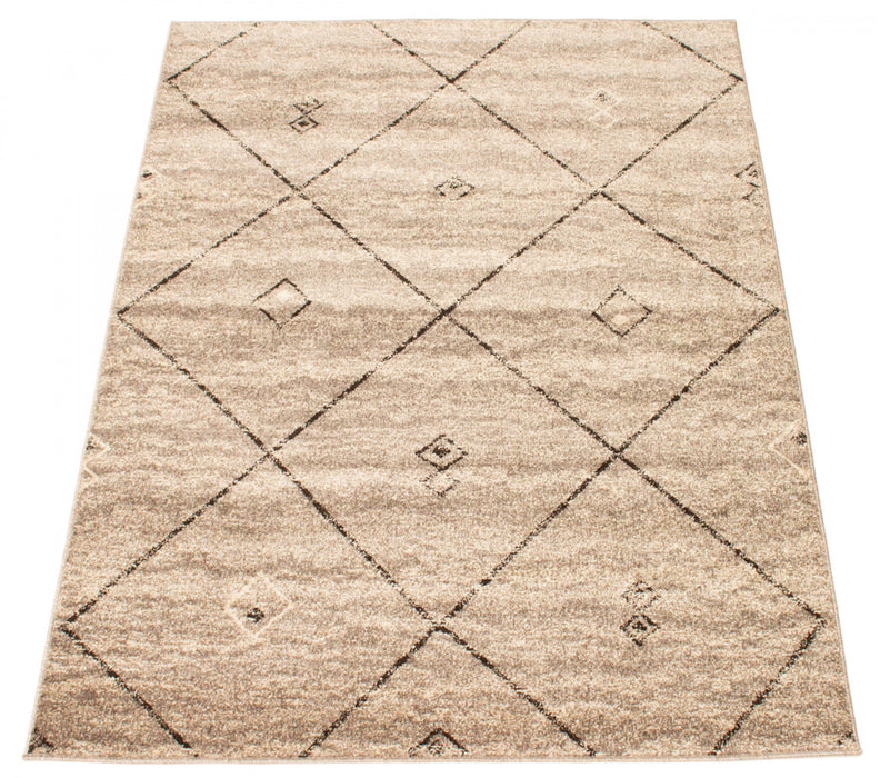 Tapis Grande, gris / brun, 3 pi 11 po X 5 pi 7 po