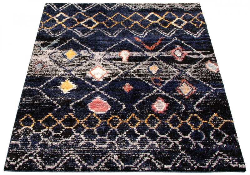 Carpette Makondo Classic bleu marin - 5 pi 3 pox 7 pi 3 po