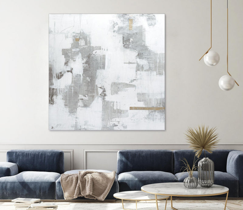 Œuvre d’art murale Giant Art « Haloed In Metallic Ii » 72 x 72