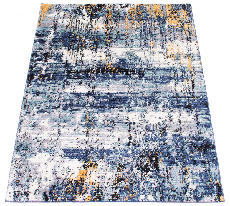 Carpette Paloma Marble bleue - 6 pi 7 po x 9 pi 6 po