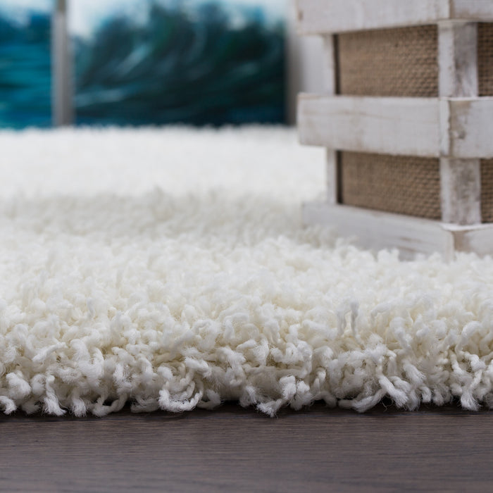 Carpette à poil long Victoria crème 3 x 5