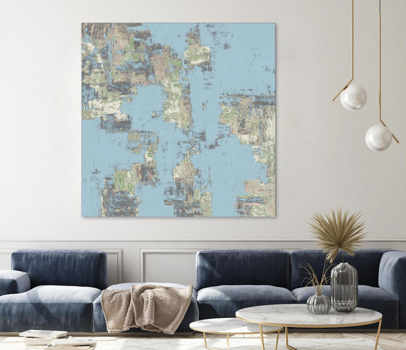 Œuvre d’art murale Giant Art « Memory Block Ii » 54 x 54