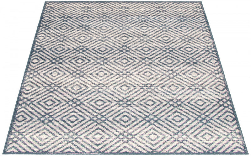 Carpette Electra couleur pétrole-argent - 5 pi 3 pox 7 pi 3 po