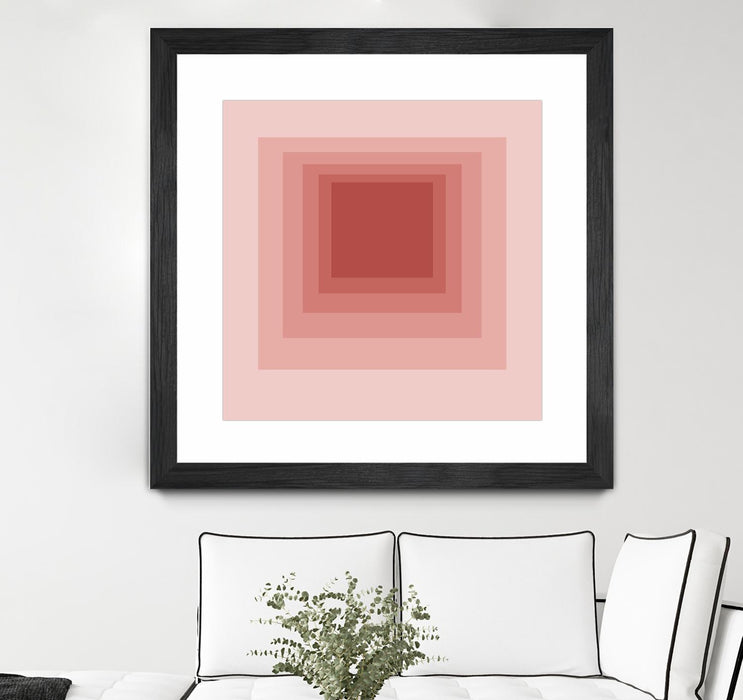 Œuvre d’art murale encadrée noire et mate « After Josef O » 30 x 30