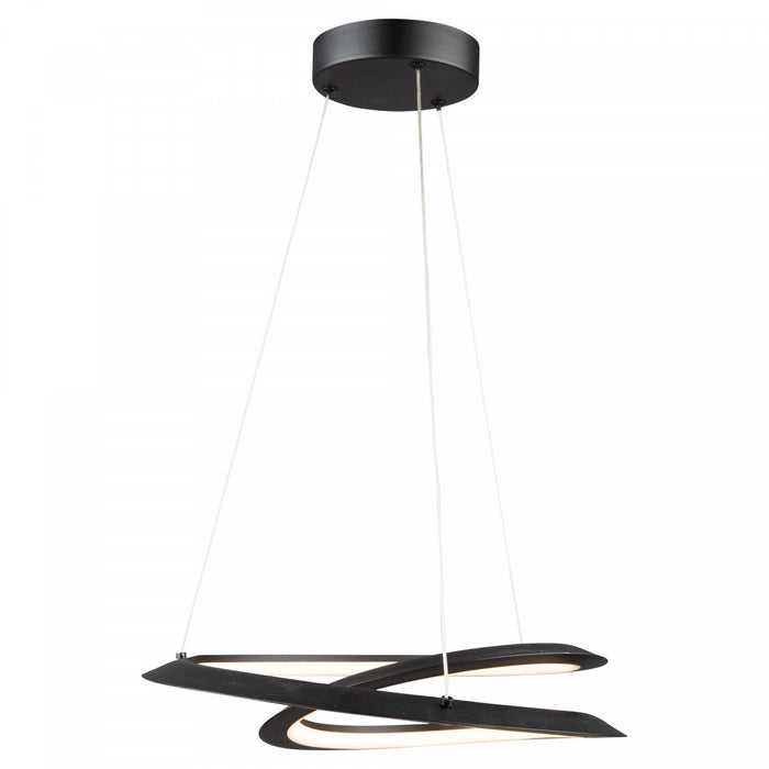 Luminaire suspendu Ara noir à DEL de 24 W