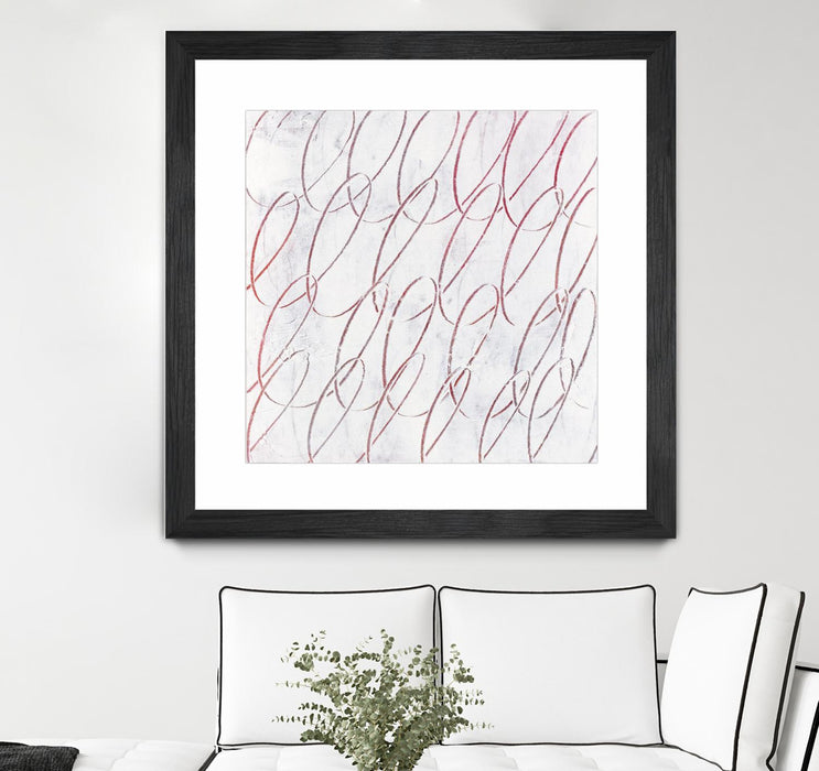 Œuvre d’art murale encadrée noire et mate « Hula I » 36 x 36