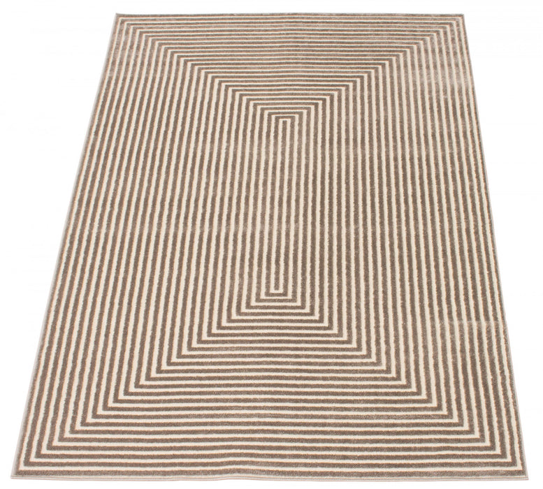 Carpette Kiah taupe 6 pi 7 po x 9 pi 6 po