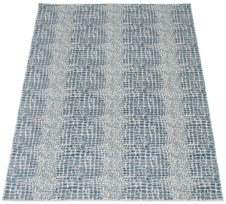 Carpette Kecia bleu marine/crème 3 pi 11 po x 5 pi 11 po
