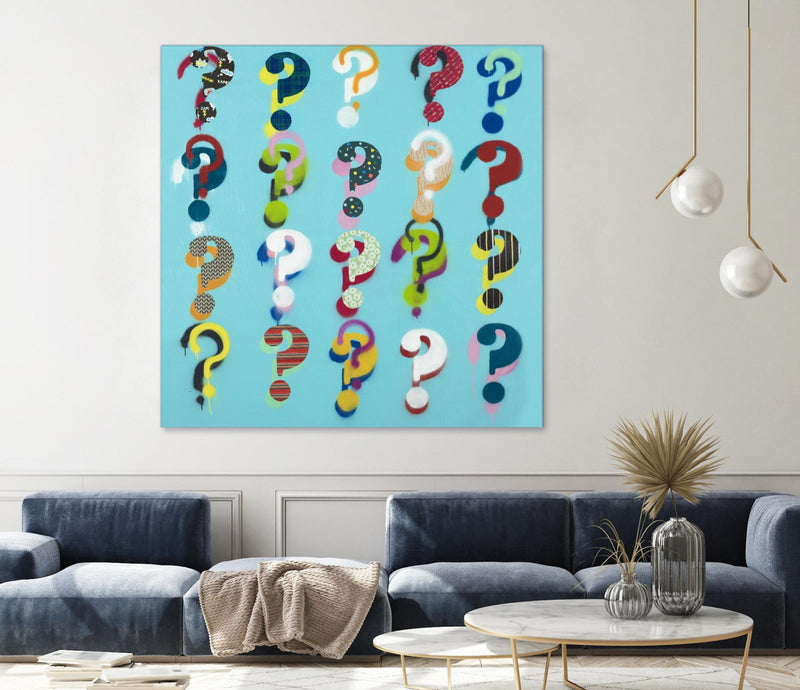 Œuvre d’art murale Giant Art « Pop The Question » 72 x 72