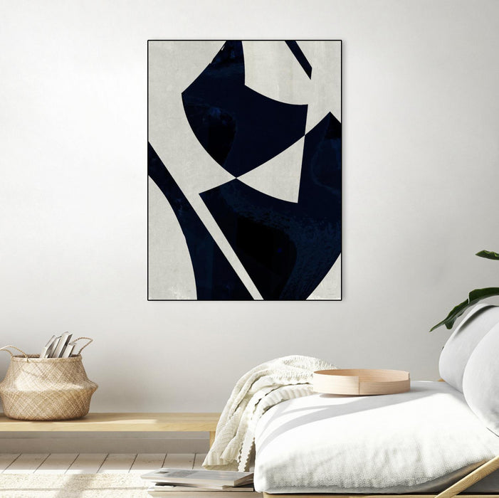 Œuvre d'art murale sur toile encadrée noire « Black Machine I » 18 x 24