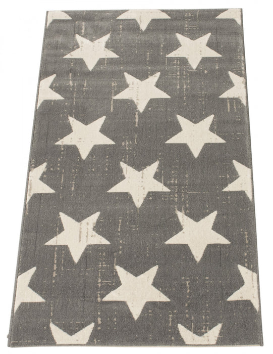 Carpette Ira grise 2 pi 8 po x 4 pi 11 po