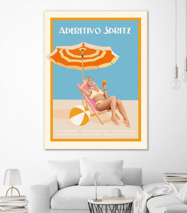 Œuvre d’art murale Giant Art « Aperitivo Spritz » 72 x 54