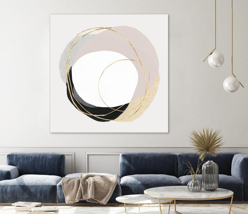 Œuvre d’art murale Giant Art « Ring Of Gold Ii » 54 x 54