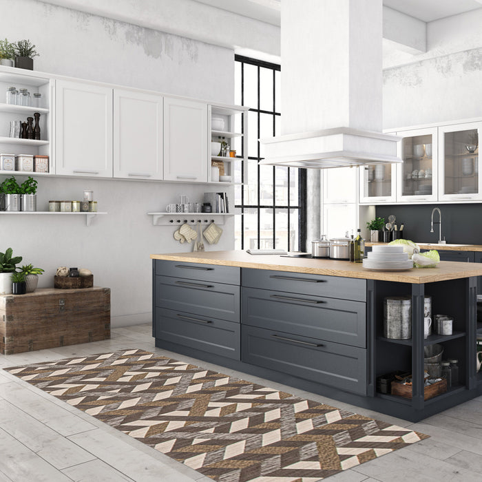 Carpette Bellezza brun foncé 2 pi 2 po x 4 pi 0 po - Ensemble de 2