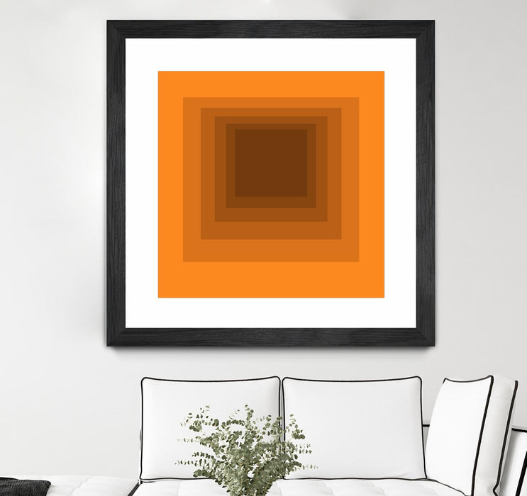 Œuvre d’art murale encadrée noire et mate « After Josef F » 30 x 30