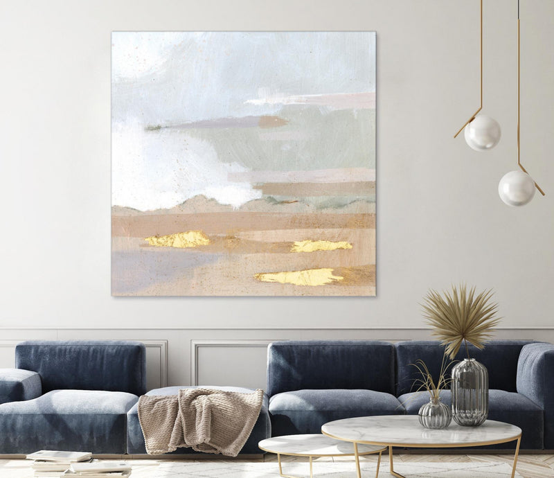 Œuvre d’art murale Giant Art « Abstract Coastland I » 54 x 54