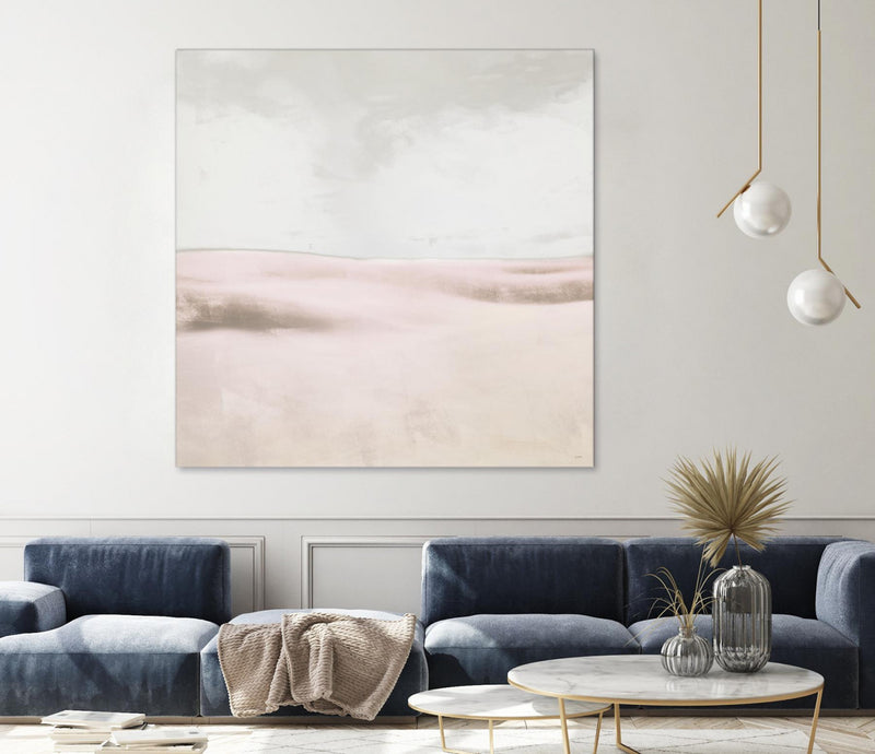 Œuvre d’art murale Giant Art « Blush Balance I » 72 x 72