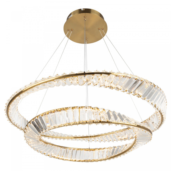 Lustre Stella laiton brossé à DEL de 65 W