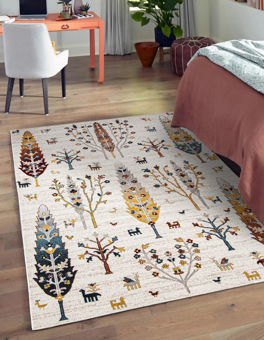 Carpette Pine ivoire lavable à la machine - 5 pi 0 po x 7 pi 0 po