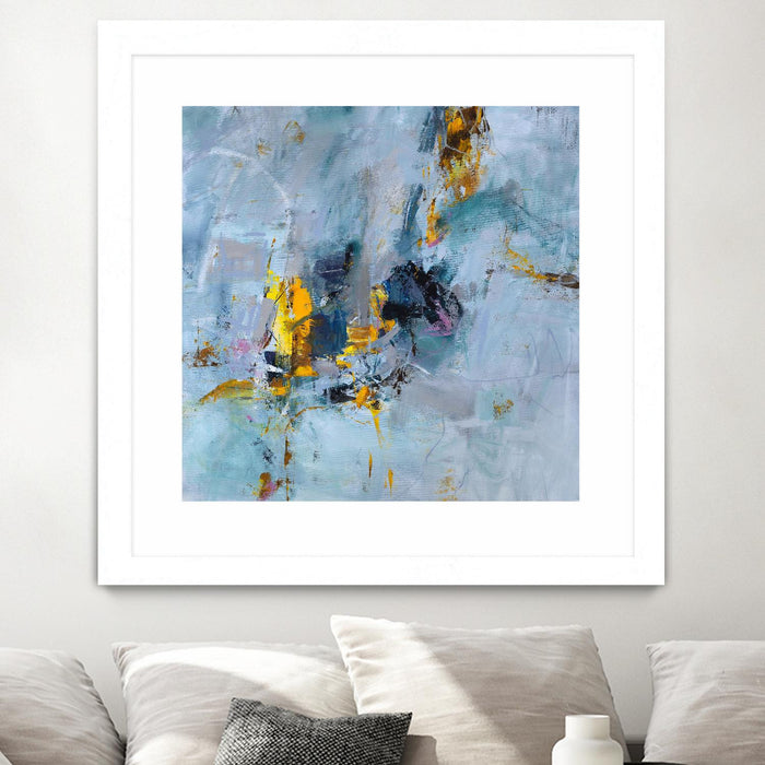 Œuvre d’art murale encadrée blanche et mate « Prize Of The Day » 36 x 36