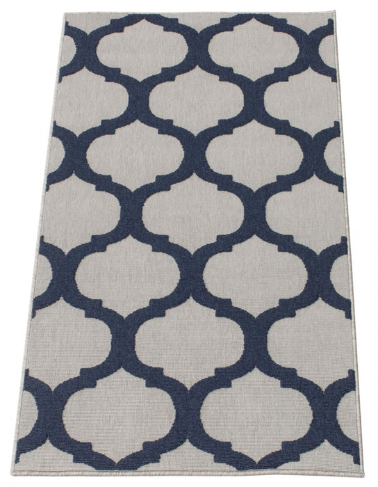  Carpette Sophie grisebleu marine - 2 pi 8 po x 4 pi 11 po