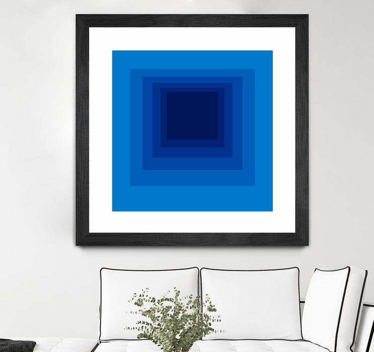 Œuvre d’art murale encadrée noire et mate « After Josef B » 36 x 36