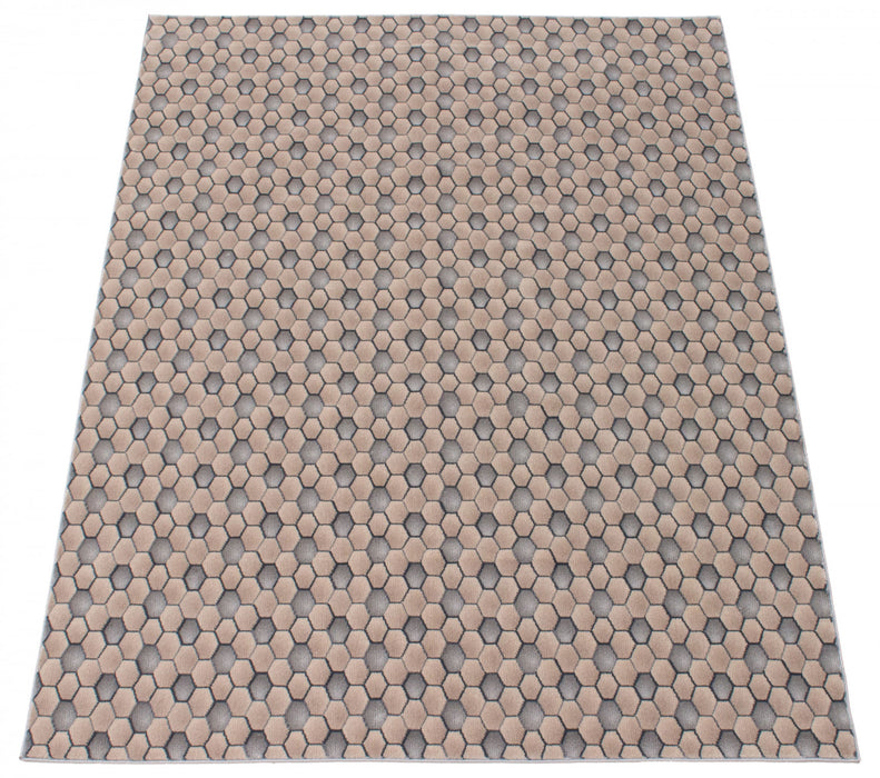 Carpette Ranger taupe/grise 5 pi 3 po x 7 pi 3 po