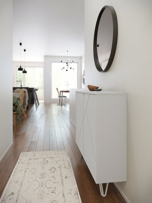 Armoire décorative Nordika à 2 portes - blanche