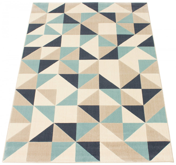 Carpette Nuria bleue 5 pi 3 po x 7 pi 7 po