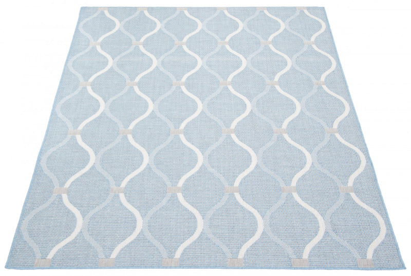 Carpette Neisha Abstract bleu clair 5 pi 3 po x 7 pi 3 po