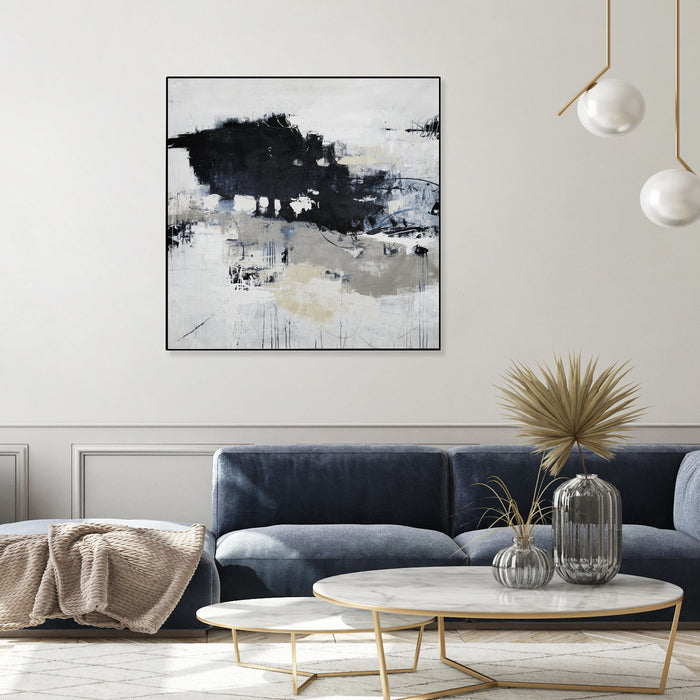 Œuvre d'art murale sur toile encadrée noire « Big Bonanza » 20 x 20