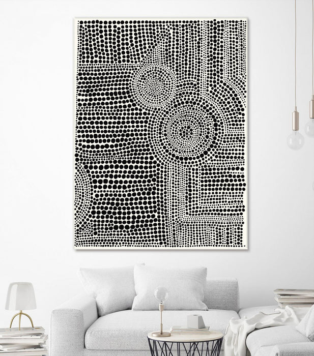 Œuvre d’art murale Giant Art « Clustered Dots A » 72 x 54