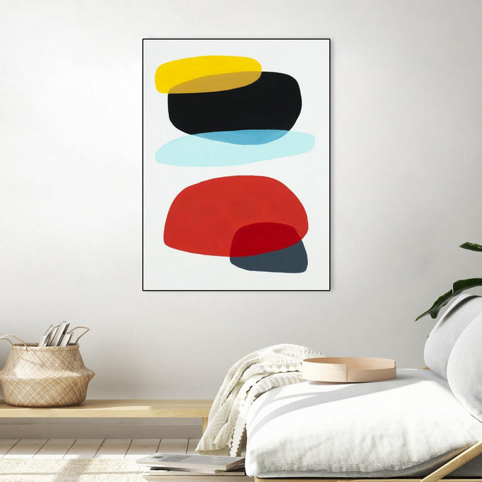 Œuvre d’art murale sur toile encadrée noire « Joy And Pop Ii » 30 x 40