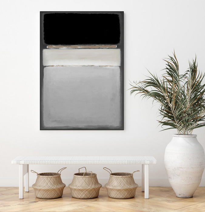 Œuvre d’art murale sur toile encadrée noire « Planned Impression Iv » 24 x 36