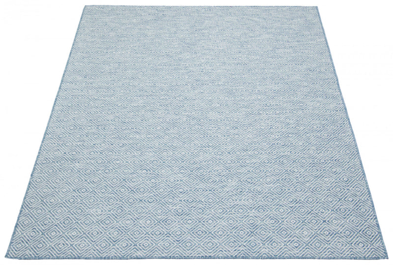 Carpette Neisha Diamond bleue 6 pi 7 po x 9 pi 6 po