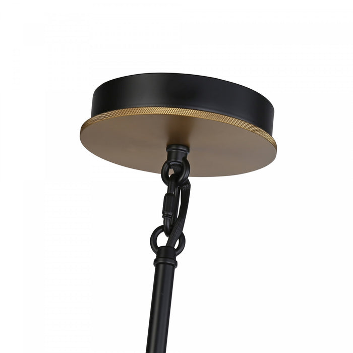 Luminaire suspendu Cheshire noir et laiton à 1 ampoule