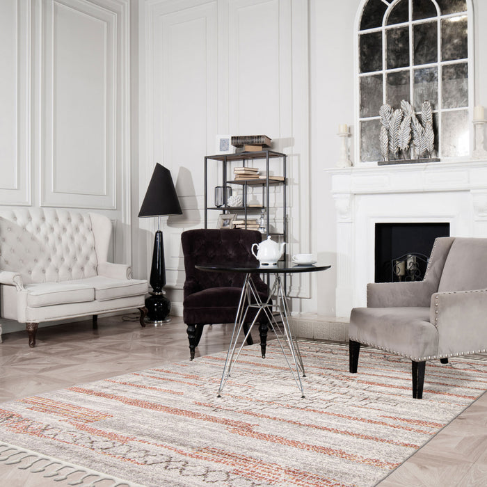  Carpette Vera Aztec ivoirecuivre - 5 pi 2 po x 7 pi 5 po